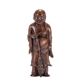 CHENXIANG ALLOESWOOD CARVED STANDING IMMORTALS