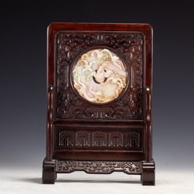 JADEITE AND ZITAN TABLE SCREEN