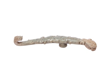 ANCIENT JADE CARVED BELT BUCKLE