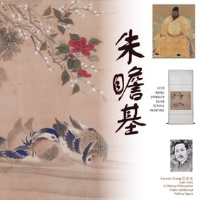 1431 MING DYNASTY DUCK SCROLL PAINTING