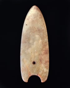 CHINESE ANCIENT JADE CEREMONIAL ARROW HEAD