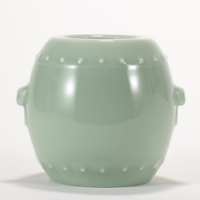 A CHINESE SKY GREEN GLAZED JAR