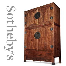 19TH C QING MASSIVE HUANGHUALI VENEERED COMPOUND CABINET (1 of 14)
