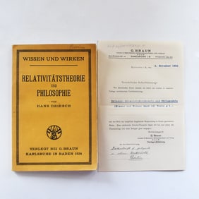 BOOK: RELATIVITÄTSTHEORIE UND PHILOSOPHIE. VON DR. HANS DRIESCH. WISSEN UND WIRKEN. EI
