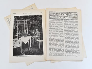 ARTICLES OF 1913 GERMAN PHILOSOPHER RUDOLF EUCKEN