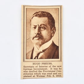 BOOK: HUGO PREUSS GERMANY 1918 MW PICTORIAL PROFILE PANEL RARE!