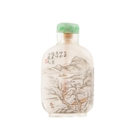 19/20TH C. QING DYNASTY CHINESE REVERSE PAINTING SNUFF