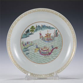 QING FAMILLE ROSE PLATE