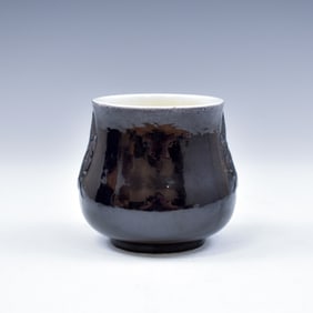 BLUE MONOCHROME PORCELAIN BRUSH WASHER