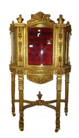 BRONZE FRENCH CURIO CABINET