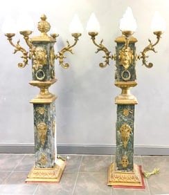 PAIR OF VINTAGE AND LARGE MARBLE AND