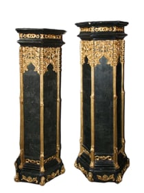 PAIR OF MARBLE STAND WITH ORMOLU