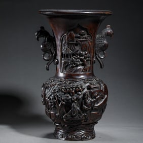 EXQUISITE WOOD - CARVED VASE
