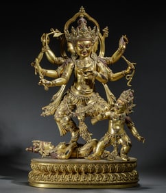 GILDED BRONZE BUDDHIST STATUE
