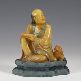 QING DYNASTY SHOUSHAN STONE ARHAT