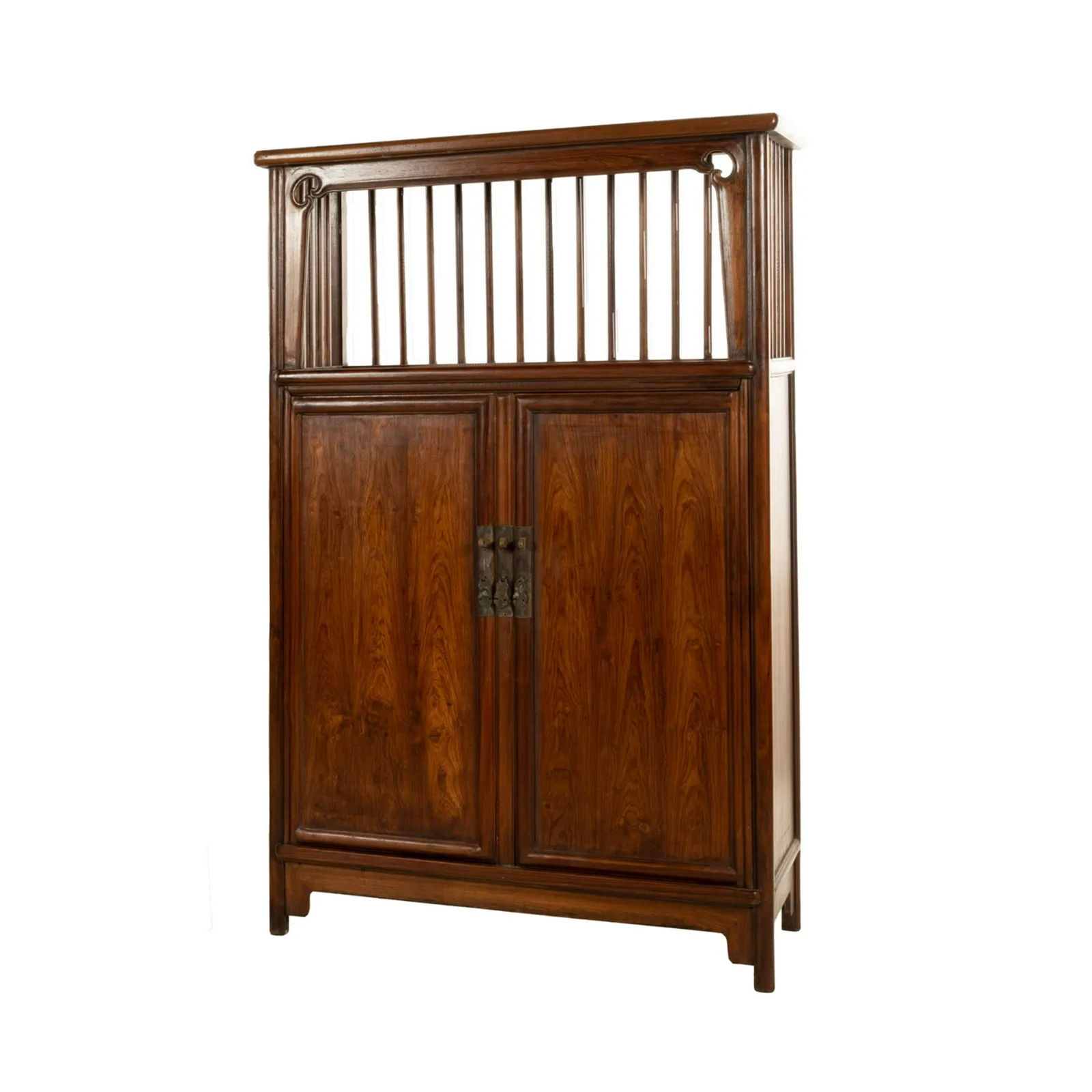 A CHINESE DOUBLE DOOR  BOOK SHELF CABINET (1 of 5)