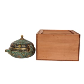 EXQUISITE CLOISONNE TEAPOT
