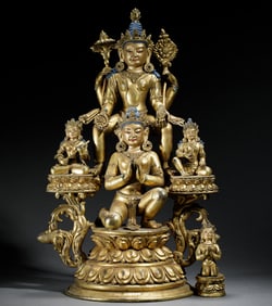 GILDED BRONZE BUDDHIST STATUE