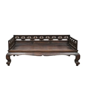 18/19TH C RARE CHINESE HUANGHUALI WAISTED DAY BED, TA