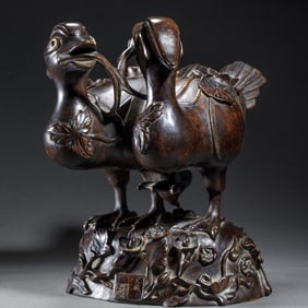 EXQUISITE WOOD - CARVED AVIAN SCULPTURE