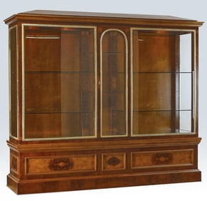 CUSTOM MADE ITALIAN VITRINE, TO DISPLAY YOUR PRIZED COLLECTIONS, CRAFTED OF FIGURED