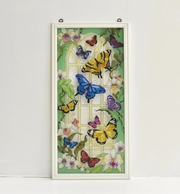 TIFFANY STYLE STAINED GLASS, BUTTERFLY
