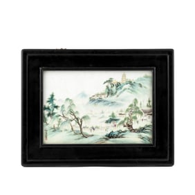 FRAMED REPUBLIC PERIOD PORCELAIN PAINTING