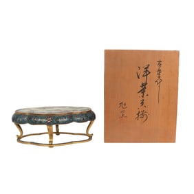 EXQUISITE CLOISONNE SMALL TABLE