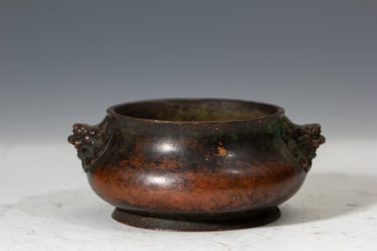 A BRONZE INCENSE BURNER