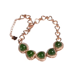 JASPER ROSE - GOLD RHINESTONE - SET NECKLACE