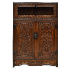 ANTIQUE HUANGHUALI BOOK SHELF CABINET