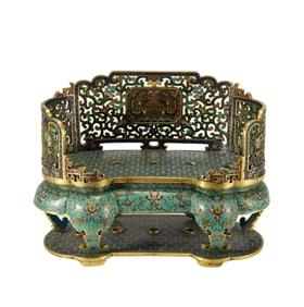 EXQUISITE CLOISONNE BRUSH HOLDER