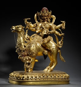 GILDED BRONZE STATUE OF TIBETAN BUDDHISM