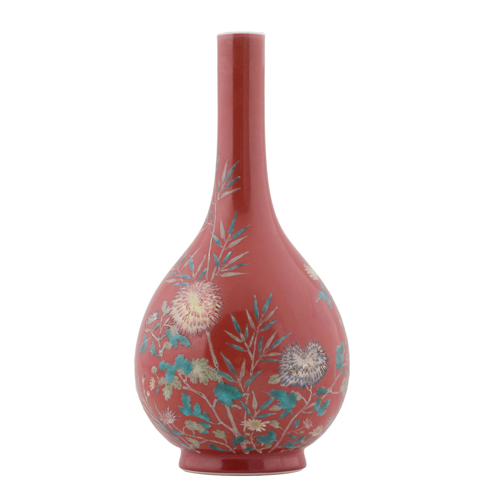 QIANLONG RUBY RED BILLE BOTTLE VASE (1 of 4)