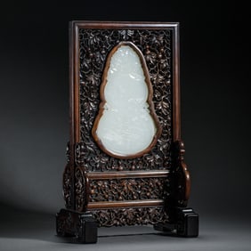 WOODEN - INLAID WHITE JADE INK - SCREEN