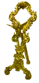 ITALIAN CARVED GILT WOOD EASEL CUPIDS