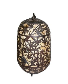 EASTLAKE JAPANNED BRONZE TABLE LANTERN