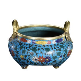 A CLOISONNE ENAMEL CENSER