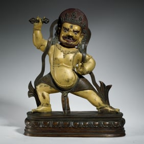 GILT BRONZE STATUE OF BUDDHIST DEITY