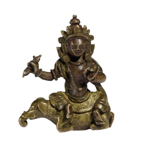 GILT BRONZE STATUE OF BUDDHIST DEITY