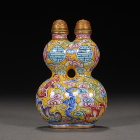 DOUBLE-GOURD SHAPED CHINESE SNUFF BOTTLE