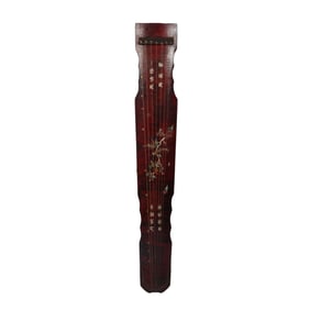 TRADITIONAL CHINESE GUQIN WITH EXQUISITE INLAY AND INSCRIPTIONS