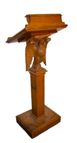 AMERICAN OAK CARVED LECTERN EAGLE BASE