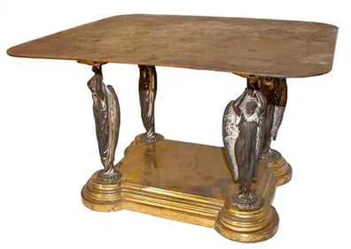 GOTHIC REVIVAL CAST BRONZE BIBLE STAND W/ANGELS