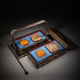 Chinese Tianhuang Stone Dragon Seal Set