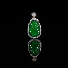 Chinese Jadeite Pixiu Pendant