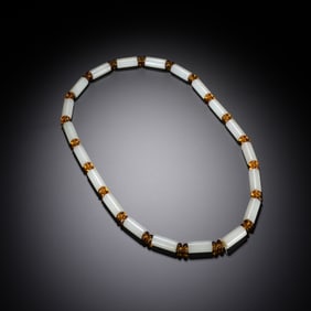 Chinese Hetian Jade Prayer Beads Strand