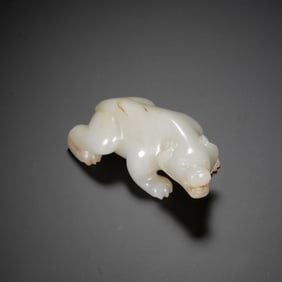 Chinese Archaic Jade Beast Handpiece