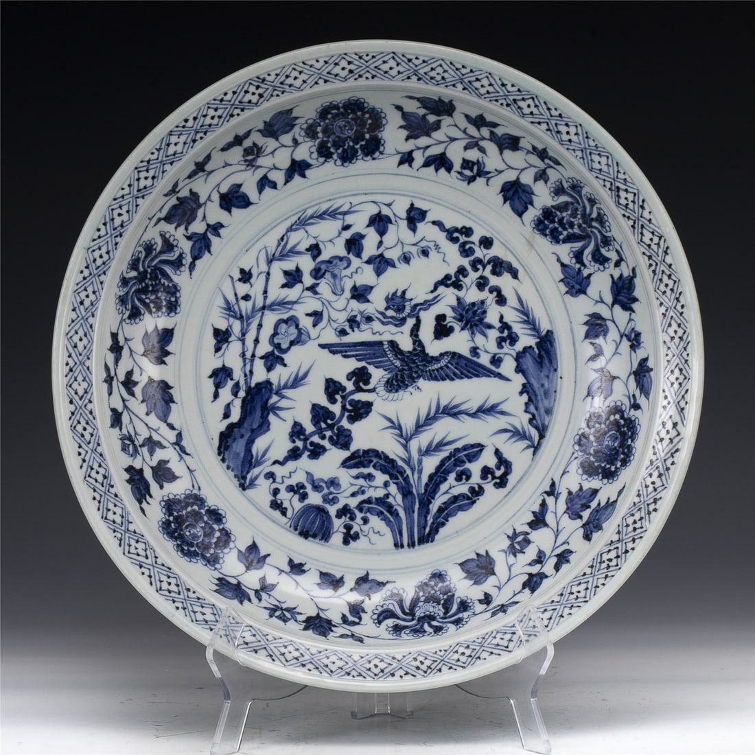 YUAN BLUE & WHITE DISH PLATE (1 of 10)