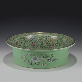 QING DAOGUANG FAMILLE ROSE WATER BASIN
